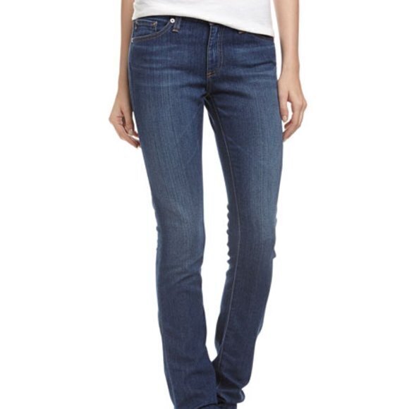 AG Adriano Goldschmied Premier Skinny‎ Straight Ankle Jeans Womens Size 25 - Picture 1 of 8